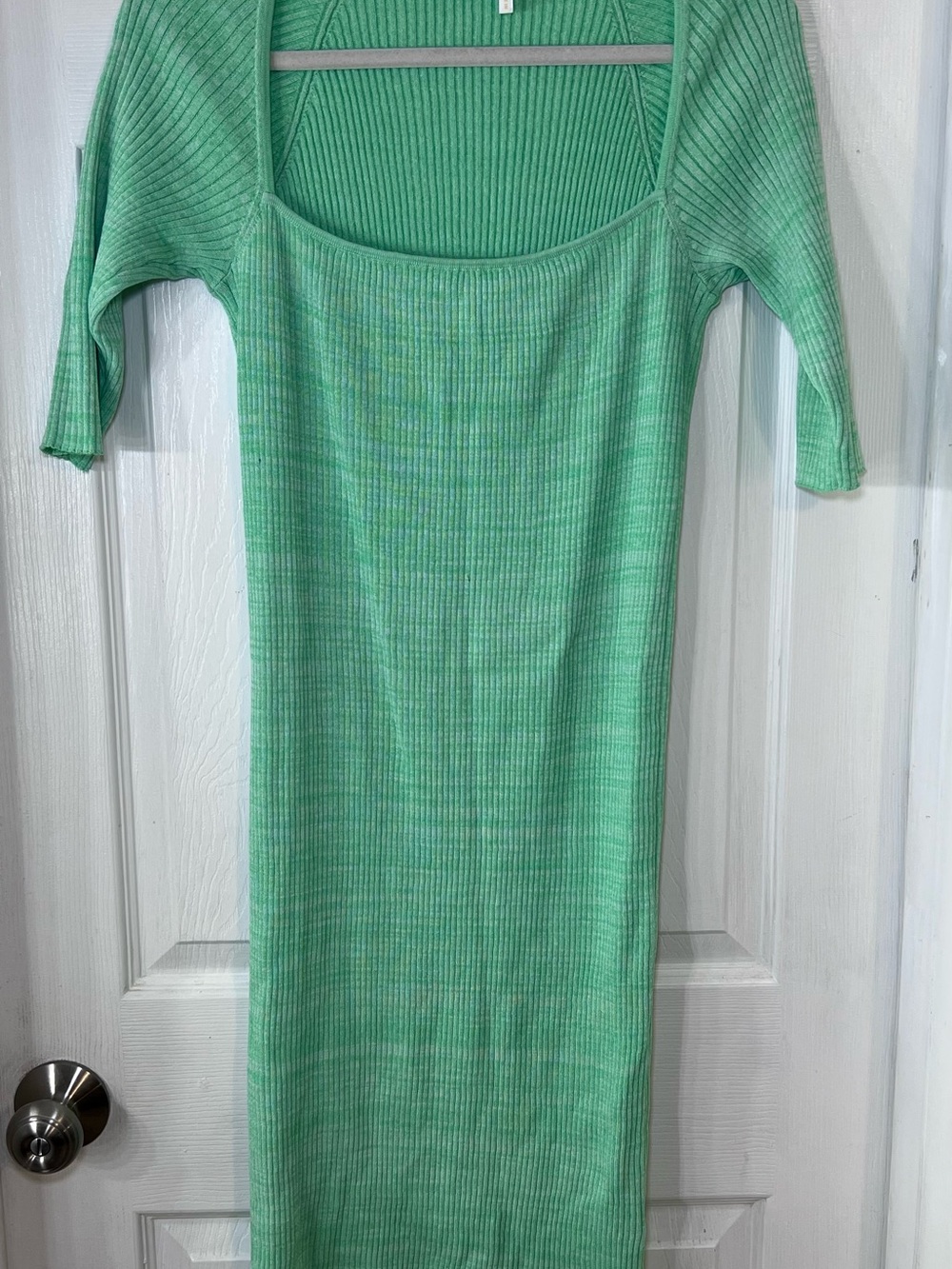 Remain Birger Christensen Rakella Rib-Knit Bodycon Dress Green Size 10